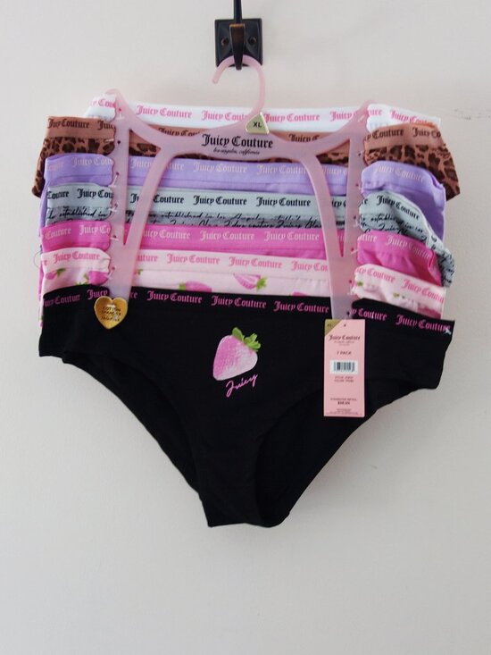 Juicy Couture Other - Juicy Couture 7-Pack Soft Stretchy Cotton Cheeky Panties Strawberr Pink (XL) NWT